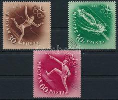 1952 Olimpia (I.) - Helsinki 30f, 40f, 60f bélyeg számvízjellel (9.800)