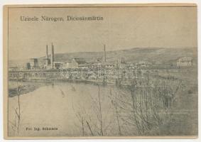 Dicsőszentmárton, Tarnaveni, Diciosanmartin; Uzinele Nitrogen / nitrogéngyár / nitrogen plant, factory. Fot. Ing. Schmauz (vágott / cut)