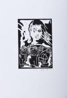 Olvashatatlan jelzéssel: 3 db linómetszet, papír. 21×15 és 26,5x21,5 cm méretekben