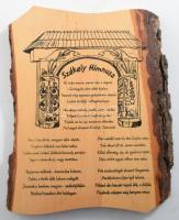 Székely himnusz fa alapon, 27x22 cm