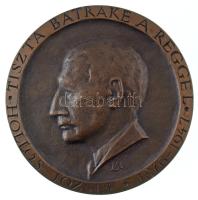Lapis András (1942- ) 1977. "Tiszta bátraké a reggel - Hollós József 1876-1947 / 1877-1977" kétoldalas, öntött bronz plakett (104mm) T:AU