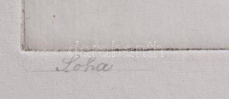 Petőcz Lajos (1919-2009): Soha. Rézkarc, papír, jelzett, művészpéldány EA IV/15 számozással, 29,5x23...