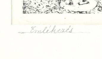 Petőcz Lajos (1919-2009): Emlékezés. Rézkarc, papír, jelzett, 19,5x21 cm