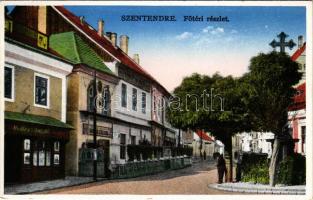 Szentendre, Fő tér, Heller László üzlete, Korona szálloda. Husvik kiadása