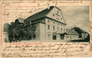 1903 Kolozsvár, Cluj; Magyar Nemzeti Színház (Farkas utcai kőszínház, az első magyarországi színházépület volt, 1821-ben nyitották meg, 1803-21 között épült). Dunky Fivérek cs. és kir. udvari fényképészek / theatre, street view (founded in 1821, it is known as the first permanent theatre building in Hungary, and played a pioneering role in the development of the professional theatre in Hungary) (fl)