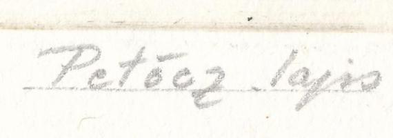 Petőcz Lajos (1919-2009): Uzsorás. Rézkarc, papír, jelzett, 17,5x20,5 cm