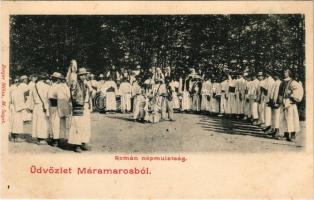 Máramaros, Maramures; Román népmulatság. Berger Miksa kiadása (Máramarossziget) / Romanian folklore (r)
