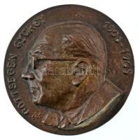 Dr. Sós András (1943-) 1985 k. "Gottsegen György 1906-1965 / Az Országos Kardiológiai Intézet alapítója" kétoldalas, öntött bronz plakett (104mm) T:AU