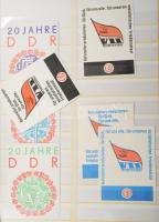 Német gyufacímke gyűjtemény: kb. 250 db gyufacímke, sérült berakóban