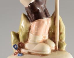 Antik német pásztorfiú figura, hibátlan, m: 12 cm