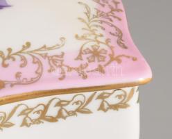 Vintage német bonbonier, jelzett, 12x9 cm