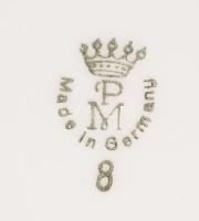 Vintage német bonbonier, jelzett, 12x9 cm