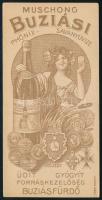 cca 1910 A buziási (Erdély) Muschong Phönix savanyúvíz szecessziós számolócédulája, szép állapotban