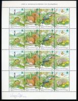 1995 Természetvédelem teljes ív a tervező, Varga Pál aláírásával