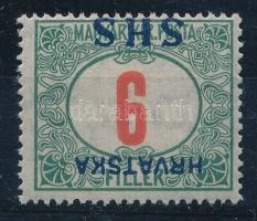 SHS 1918 Portó 6f fordított felülnyomattal Signed: Bodor Certificate: Zrinjscak
