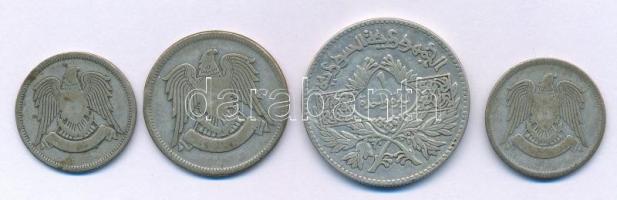 Szíria 1947. 25q Ag (2x) + 1947. 50q Ag + 1950. 1P Ag T:XF-F patina
Syria 1947. 25 Qirsh Ag (2x) + ...