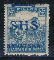 SHS 1918 Arató 25f a hátoldalra is került felülnyomat (elcsúszott)
Signed: Bodor
Certificate: Zrin...