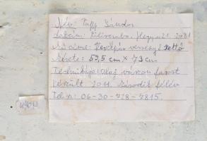 Papp Sándor (1953-): Kerékpárverseny 2. Olaj, vászon, faroston. Jelzett a hátoldalán. Reprodukálva: ...