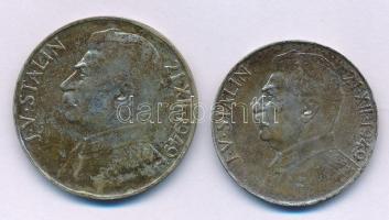 Csehszlovákia 1949. 50K Ag + 100K Ag "Sztálin" T:AU patina Czechoslovakia 1949. 50 Korun Ag + 100 Korun Ag "Stalin" C:AU patina Krause KM#28, KM#30