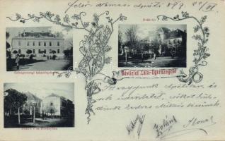 1899 Zalaegerszeg Deák tér, Törvényház és Takarékpénztár