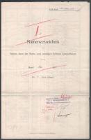 1911 Az S.M.S. Admiral Spaun osztrák-magyar hadihajó kimutatása a májusban fedélzetre lépett személyekről. A parancsnok aláírásával és a hajó pecsétjével, alul részletezve a személyek / Namenverzeichnis for the month of May 1911. Four-page document signed in Fiume on May 31, 1911, by the officer in command, Fregattenkapitän Alexander Hansa (born in 1863, gazetted Kontreadmirale on June 6, 1914), and Gesamtdetailofizier Linienschiffsleutnant Ferdinand Ritz, (born in 1872, gazetted Fregattenkapitän on May 1, 1916). Rear Admiral Hansa was in command in the Bocche di Cattaro in February 1918. See The Cattaro Mutinies in The Ports section of my collection. Seal: S.M.S. ,,ADMIRAL SPAUN" The following officers were on board S.M.S. Admiral Spaun during May, 1911: Linienschiffsleutnant Artur Spiess von Braccioforte (born in 1875, gazetted Linienschiffsleutnant November 1, 1904; Korvettenkapitän November 1, 1913) Linienschiffsleutnant Maurus Fabro (born in 1878, gazetted Linienschiffsleutnant on May 1, 1907; Korvettenkapitän May 1, 1916) Linienschiffsleutnant Wilhelm Grancich von Cetinathal (gazetted Linienschiffsleutnant on January 1, 1909; not found in the 1917 Rangliste) Fregattenleutnant Emmerich Schonta von Seedank (born in 1878, gazetted Linienschiffsleutnant on May 1, 1907; Korvettenkapitän November 1, 1916) Fregattenleutnant Wladimir Slawik (gazetted Fregattenleutnant on May 1, 1908, not found in the 1917 Rangliste) Fregattenleutnant George Kvekić (born in 1885, gazetted Seefähnrich on July 1, 1914; Linienschiffsleutnant on May 1, 1914) Linienschiffsarzt Dr. Eugen Bartha von Dalnokfalva (not found in the Rangliste for 1909 or 1917) Seekadet Oskar Fröhlich (born in 1891, gazetted Fregattenleutnant on May 1, 1913) Seekadet Seekadet Artur Esch (not found in the 1909 or 1917 Rangliste) Seekadet Johann Ulmansky von Vracsevgaj (born in 1891, gazetted Linienschiffsleutnant on May 1, 1917) Seekadet Edgar Angeli (born in 1892, gazetted Linienschiffsleutnant on May 1, 1917) Seekadet Erich Hansel (born in 1891, gazetted Linienschiffsleutnant on May 1, 1917) Seekadet Eduard Plašil (born in 1891, gazetted Linienschiffsleutnant on May 1, 1917)