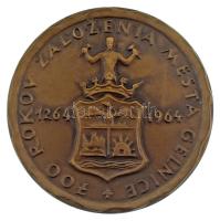 Szlovákia 1964. "700 éves Mesto Gelnica (Gölnicbánya) 1264-1964" kétoldalas bronz emlékérem. Szign.: "A P" (70mm) T:XF Slovakia 1964. "700th anniversary of Mesto Gelnica 1264-1964" two-sided bronze commemorative medallion. Sign.: "A P" (70mm) C:XF