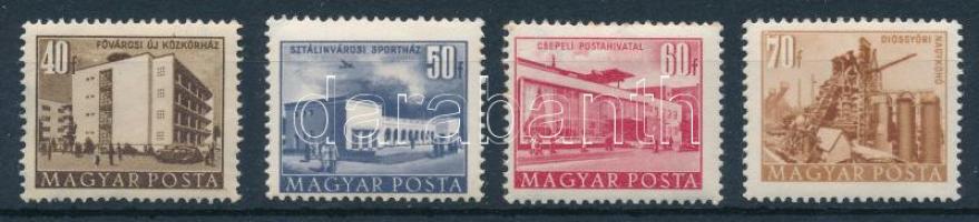 1953 Épületek (II.) 40f, 50f, 60f és 70f nagy képméretben XII B (8.000)