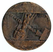 Madarassy Walter (1909-1994) 1966. "Dr. Alexander Béla 1857-1916" öntött bronz kétoldalas ...