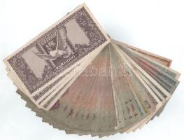 Vegyes, 30db-os Pengő bankjegytétel, közte 1945. 50P "D 004 042499" T:F,VG