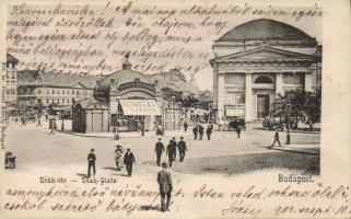 Budapest V. Deák tér a Reinisch testvérek Élővirág Csarnokával, Bretschneider üzletével és Glanzdorf Péter trafikjával