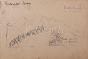 B Bóday Imre (XX. sz. eleje): Vázlatkönyv női aktokkal, I. világháborús helyszínrajzokkal stb., össz...