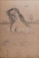 B Bóday Imre (XX. sz. eleje): Vázlatkönyv női aktokkal, I. világháborús helyszínrajzokkal stb., össz...