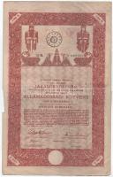 1884. Budapest "Magyar Jelzálog-Hitelbank" nyeremény-kötvénye 100Ft-ról bélyegzéssel, szár...