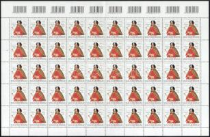 2004 Jeles magyarok (III.) 40Ft hajtott teljes 50-es ívben, benne az ismert tévnyomat