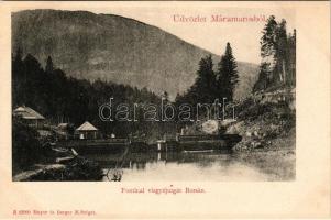 Borsa (Máramaros), Fontinai vízgyűjtőgát. Mayer és Berger kiadása (Máramarossziget) / dam