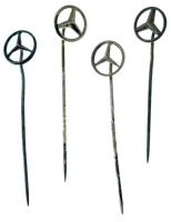 Németország 4db Mercedes autómárka jelvény T:XF Germany 4pcs Mercedes badge C:XF