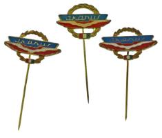 1970 k. "Ikarus" 3db műgyantás fém jelvény T:AU