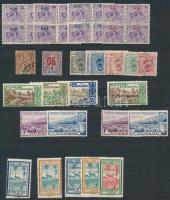 Karib-térség (francia gyarmatok) 1890-1950 69 db klf bélyeg A/4 berakólap 2 oldalán