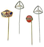 1950-1970 k. "Csepel" 3db (2xklf) fém jelvény + "Rába" zománcozott fém jelvény T:AU,XF