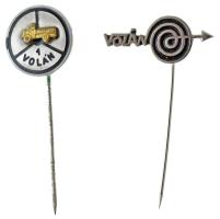 1950-1970 k. "Volán" 2xklf fém jelvény T:AU,XF