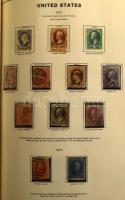 USA gyűjtemény 3 db vastag előnyomott albumban a kezdetektől, sok bélyeg, megnézendő anyag
