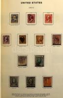 USA gyűjtemény 3 db vastag előnyomott albumban a kezdetektől, sok bélyeg, megnézendő anyag