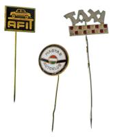 1960-1970 k. "Taxi" fém jelvény + "Magyar Autóklub" zománcozott fém jelvény + "AFIT" fém jelvény T:AU,XF