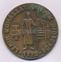 1970 k. "Lenin Kohászati Művek Diósgyőr 1770" egyoldalas bronz emlékérem (62mm) T:AU patina
