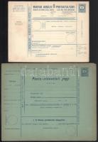 93 db magyar 10kr díjjegyes használatlan postautalvány, 2 féle