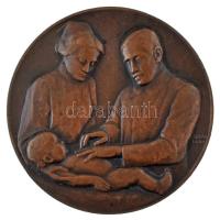 Berán Lajos (1882-1943) 1918. "Dr. Faludi Géza gyermekorvos" kétoldalas, vert, bronz emlék...