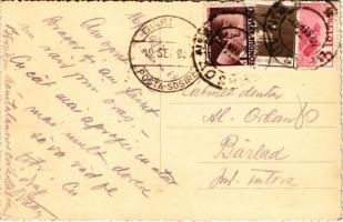 1937 Brassó, Kronstadt, Brasov; látkép, park, Városháza / general view, park, town hall. photo