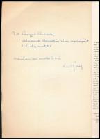 Vorák József: 1807-es országgyűlés verses leírása. DEDIKÁLT Lengyel Dénesnek! Kecskemét, 1975, Bács-...