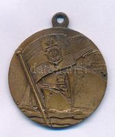 Olaszország 1940 k. "Lega Naval Italiana (Olasz Tengerészeti Liga)" kétoldalas bronz emlék...