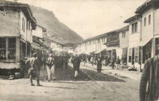 Shkodra Turkish bazaar with the castle